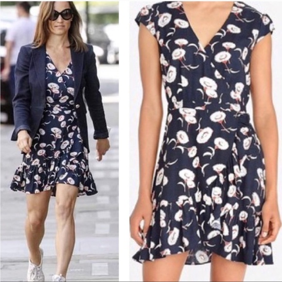J. Crew Dresses & Skirts - J. Crew Mercantile Faux Wrap Ruffle Mini Dress in Floating Floral, 0